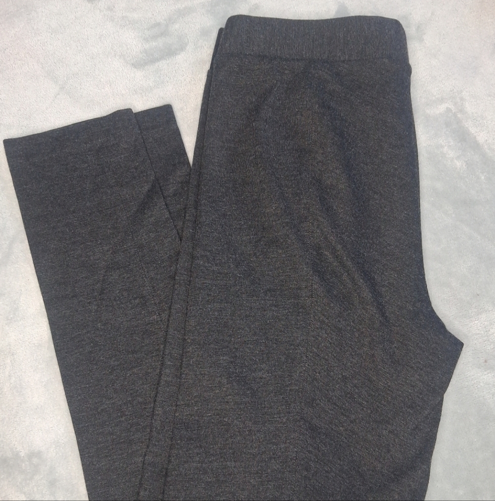 Vince Camuto Women Leggings Pull On Dark Gray Mid Rise Stretch Small Inseam 27"